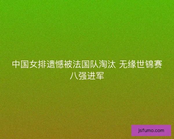 中国女排遗憾被法国队淘汰 无缘世锦赛八强进军 中国女排遗憾被法国队淘汰 无缘世锦赛八强进军
